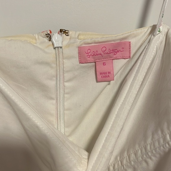 LILLY PULITZER MARIPOSA DRESS strapless with pockets size 6 - Picture 3 of 4